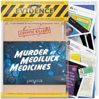 Detektivska igra - Murder at MediLuck Medicines - Cryptic Killers T4.5